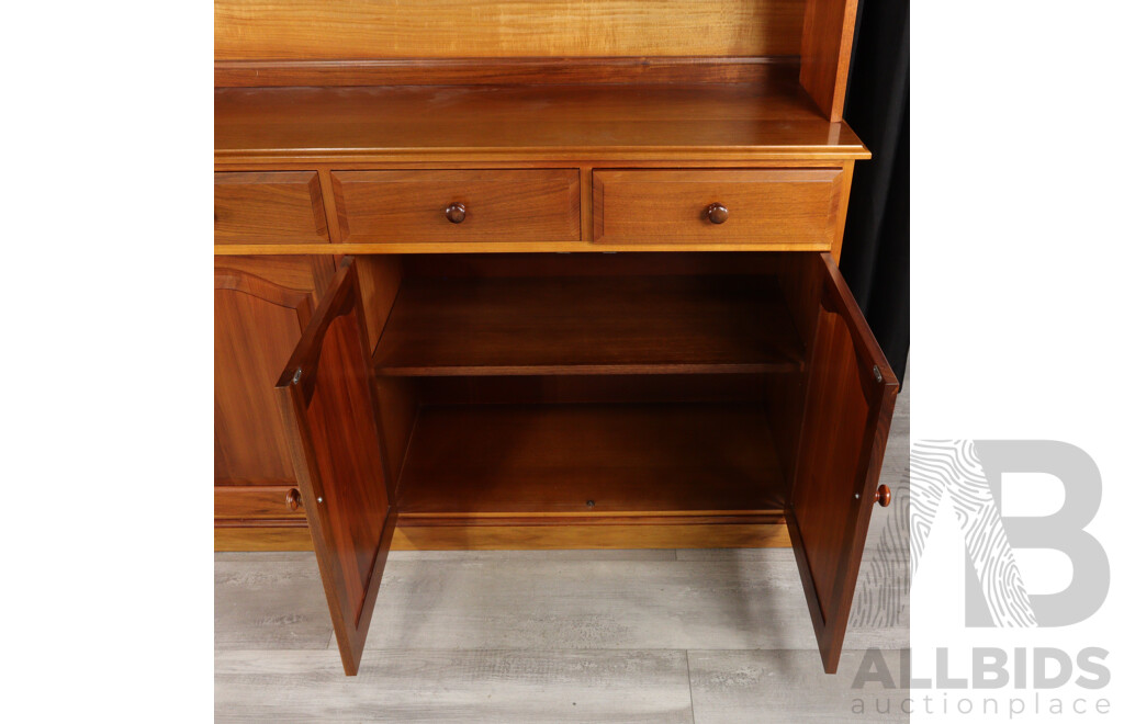 Large Modern Tasmanian Blackwood Buffet and Hutch by Lifestyle Furniture