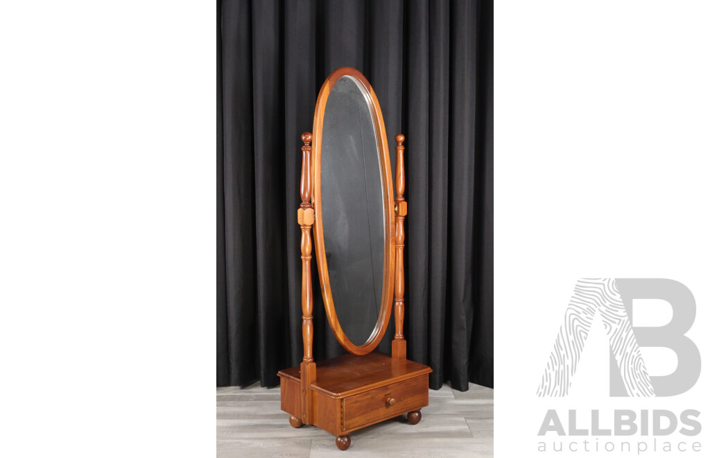 Modern Tasmanian Blackwood Cheval Mirror by Lifestyle Furniture