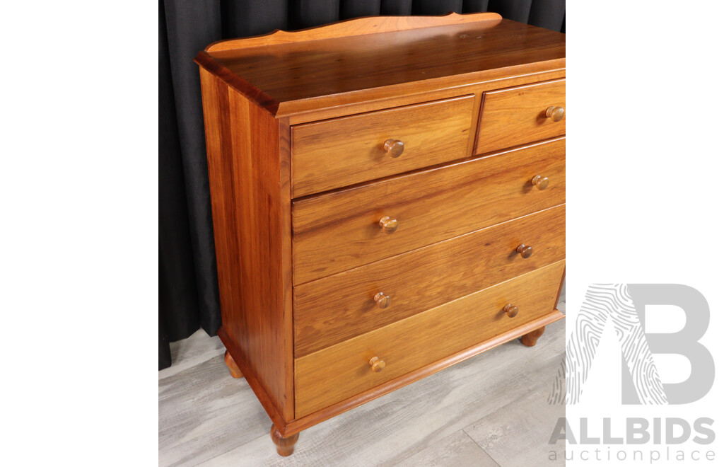 Tasmanian Blackwood Chest of Five Drawers by Lifestyle Furniture