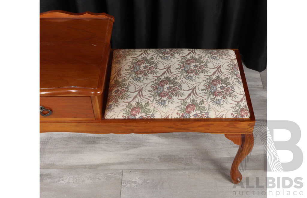 Tasmanian Blackwood Telephone Table with Upholstered Seat by Lifestyle Furniture