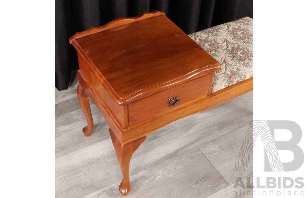 Tasmanian Blackwood Telephone Table with Upholstered Seat by Lifestyle Furniture