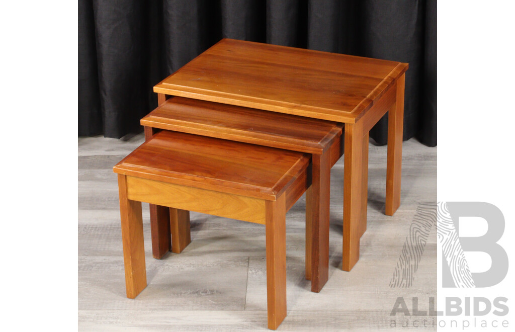Tasmanian Blackwood Nest of Three Tables