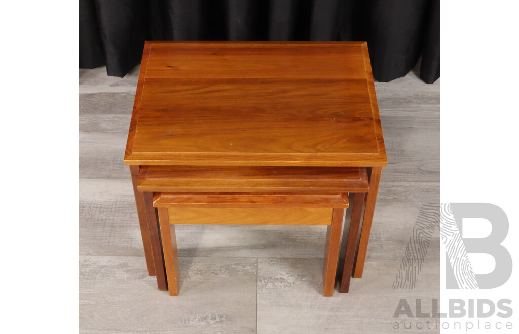 Tasmanian Blackwood Nest of Three Tables