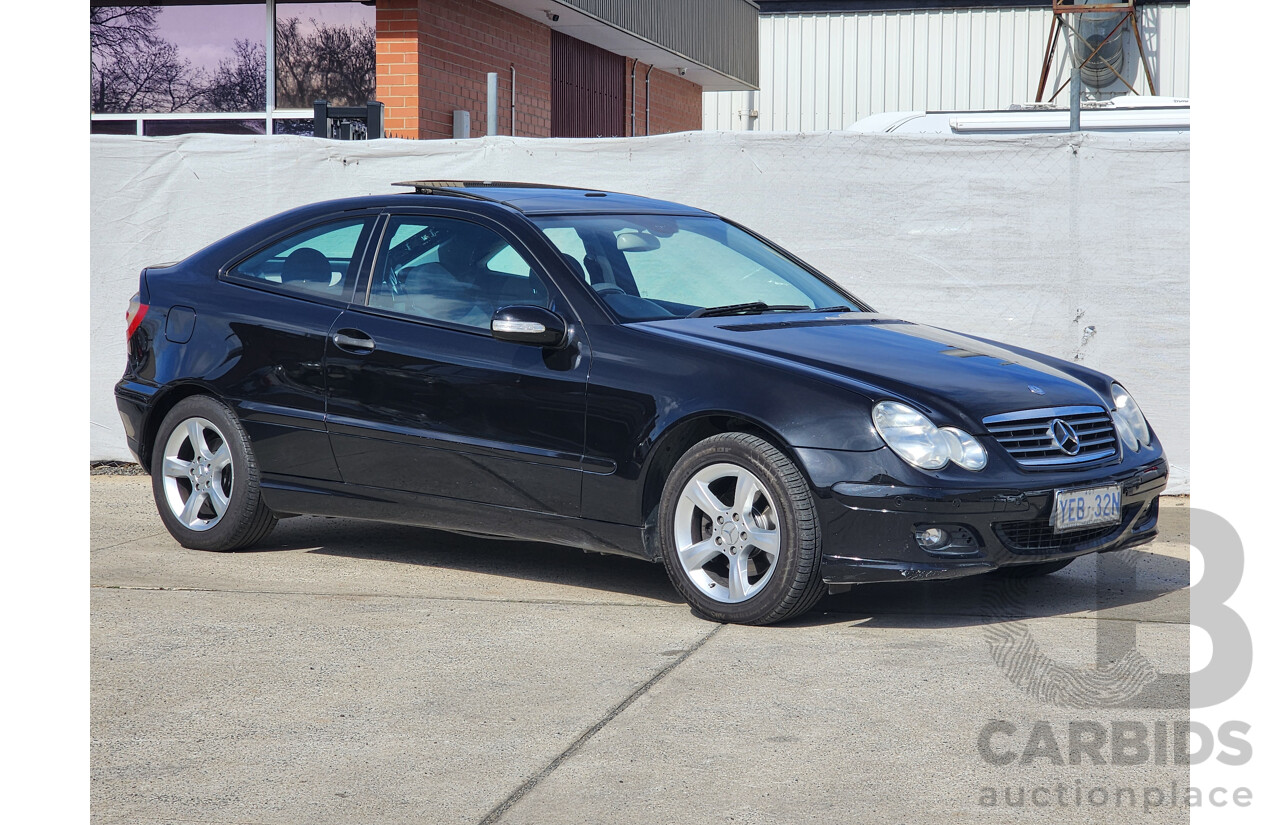 12/2005 Mercedes-Benz C180 Kompressor CL203 UPGRADE 2d Coupe Black 1.8L