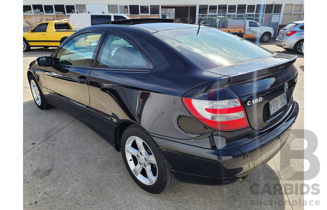 12/2005 Mercedes-Benz C180 Kompressor CL203 UPGRADE 2d Coupe Black 1.8L