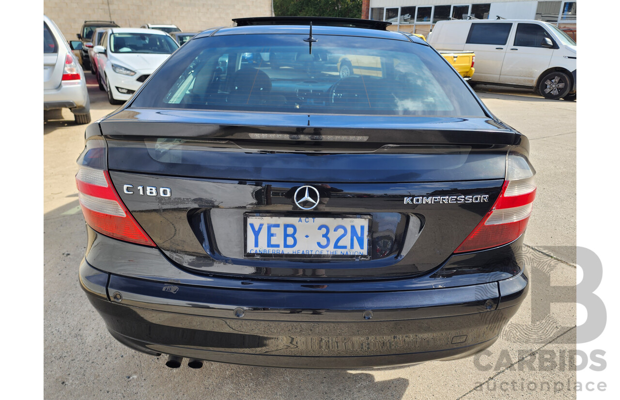 12/2005 Mercedes-Benz C180 Kompressor CL203 UPGRADE 2d Coupe Black 1.8L