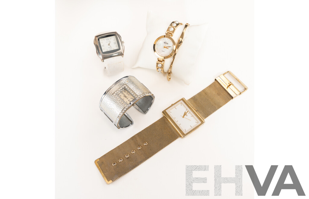 Quicksilver 'Jersey' Ladies Dress Watch, A2301G with Eclipse Watch Set & (2) Cuff Watches
