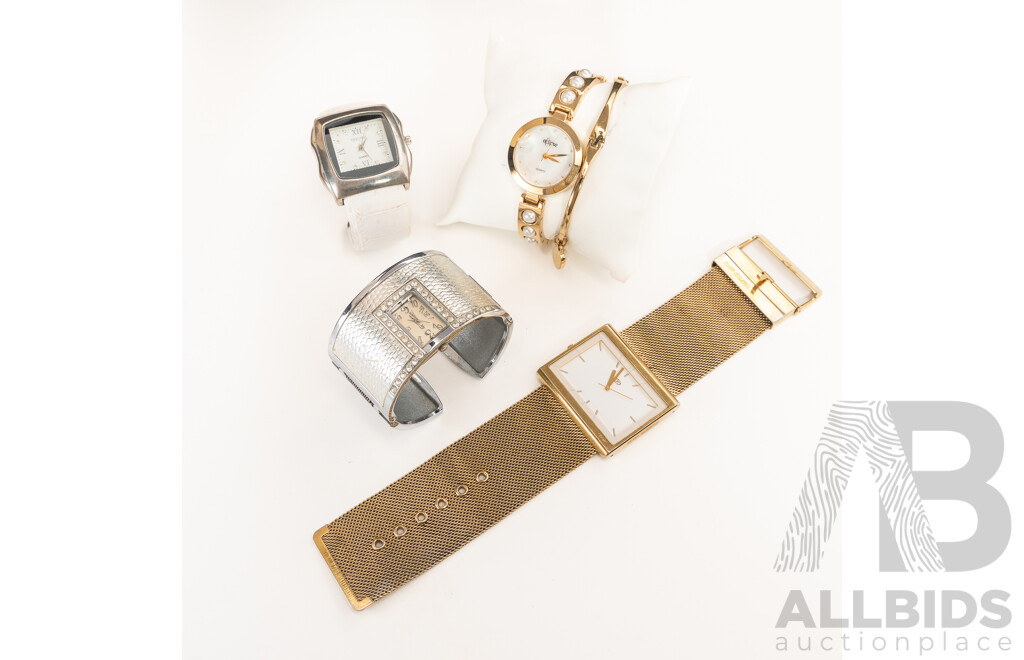 Quicksilver 'Jersey' Ladies Dress Watch, A2301G with Eclipse Watch Set & (2) Cuff Watches