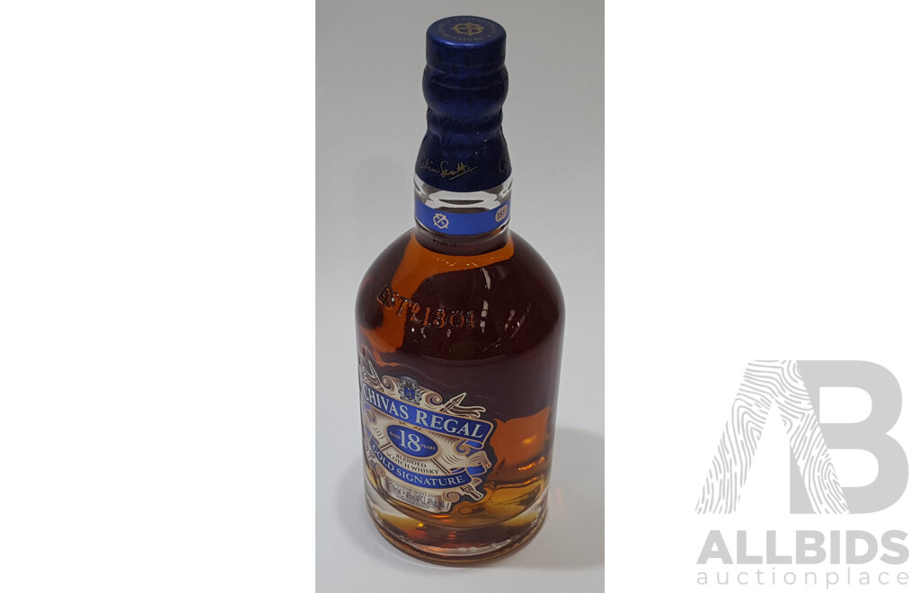 Chivas Regal Aged 18 Years Gold Signature Blended Scotch Whisky 700ml
