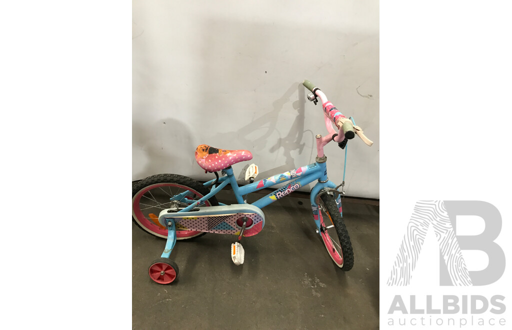 Assorted Kids' Bicycles From Barbie, Repco, and Fluid