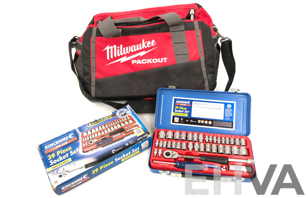 Milwaukee Packout Tool Bag and Kinchrome Plus 39 Piece Socket Set