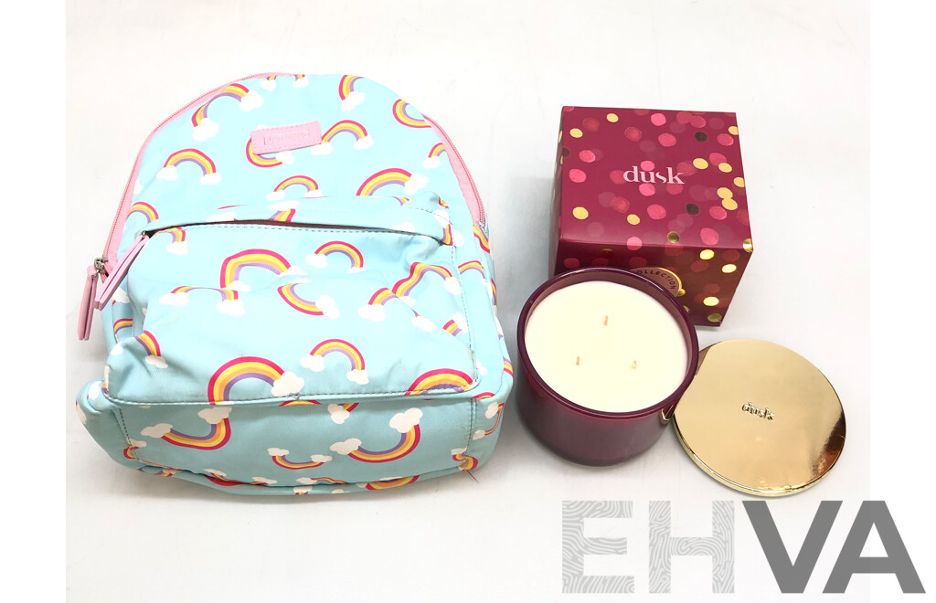 Kaiserkids Rainbow Backpack and Soy Collection Scented Candle - New