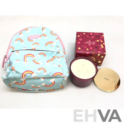 Kaiserkids Rainbow Backpack and Soy Collection Scented Candle - New