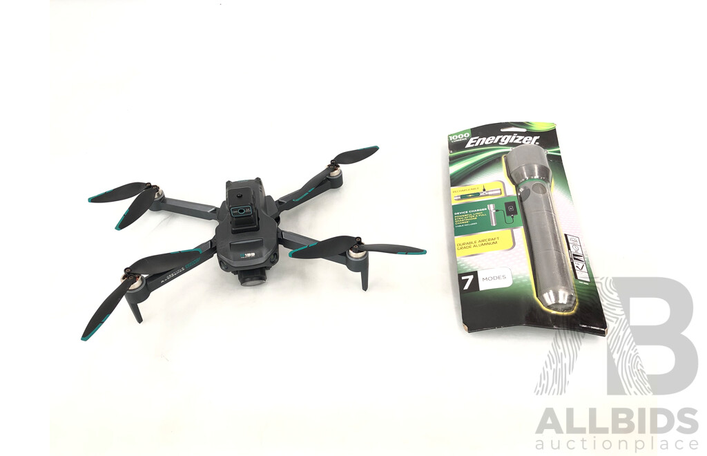 S159 Drone GPS FPV 4K HD Dual Camera Obstacle Avoidance Smart Follow Quadcopter,  Energiser Vision HD Focus Torch and LED Strip Light with Remote