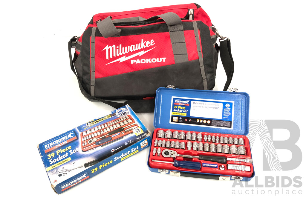 Milwaukee Packout Tool Bag and Kinchrome Plus 39 Piece Socket Set