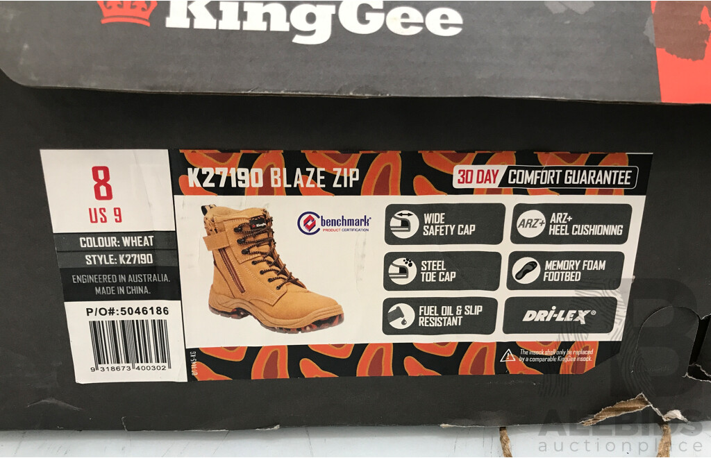 King Gee Blaze Zip Indigenous Edition Work Boots (Size: 9)