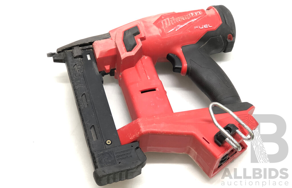 Milwaukee 18 Volt Cordless Fuel Narrow Crown Stapler Gun - Skin Only