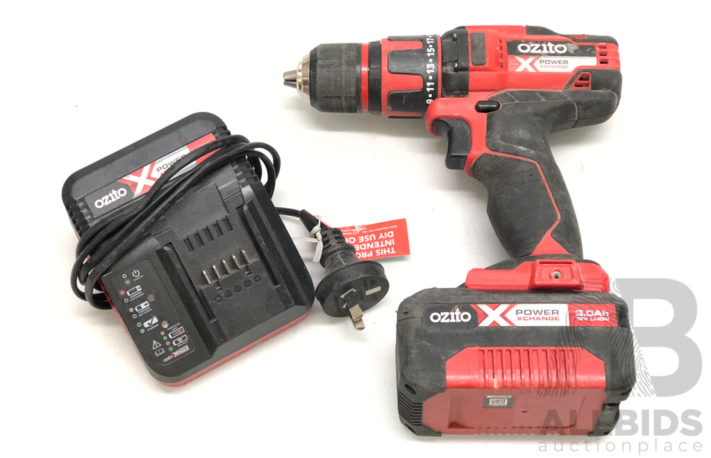 Ozito 18 Volt Lithium Ion Cordless Drill and Battery Charger