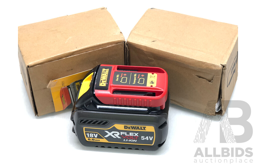 DeWalt 54v XR Flex 18 Volt Lithium Ion Batteries - Lot of Three