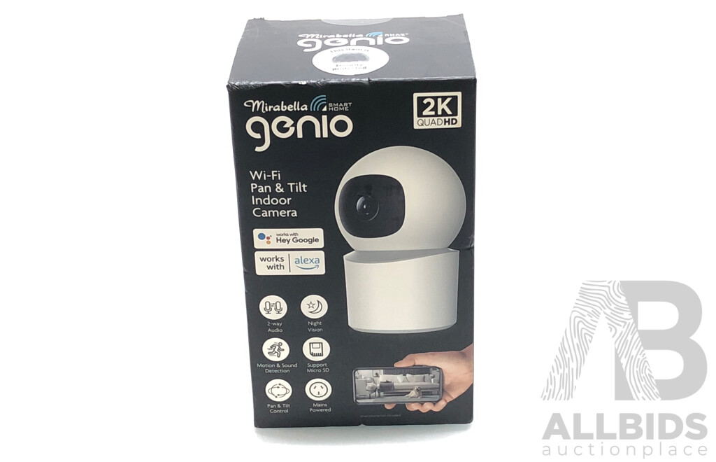 Mirabella Genio Wi-Fi Pan and Tilt Indoor Camera - New