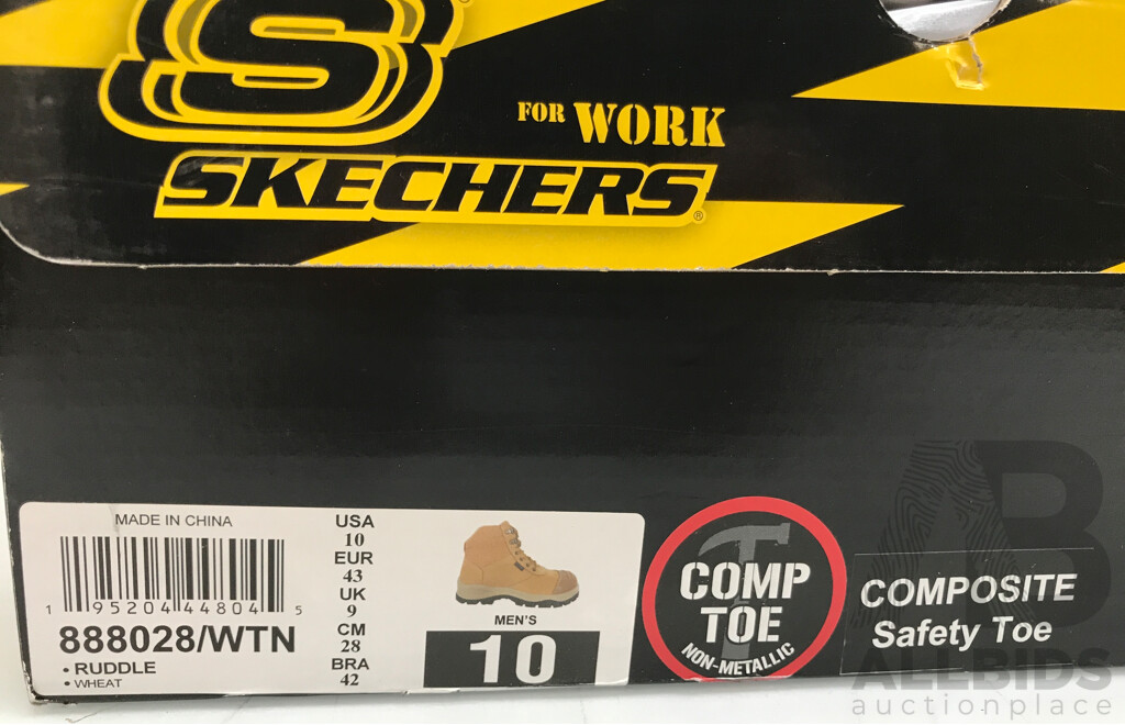 Skechers Composite Safety Toe Work Boots (Size: 10)