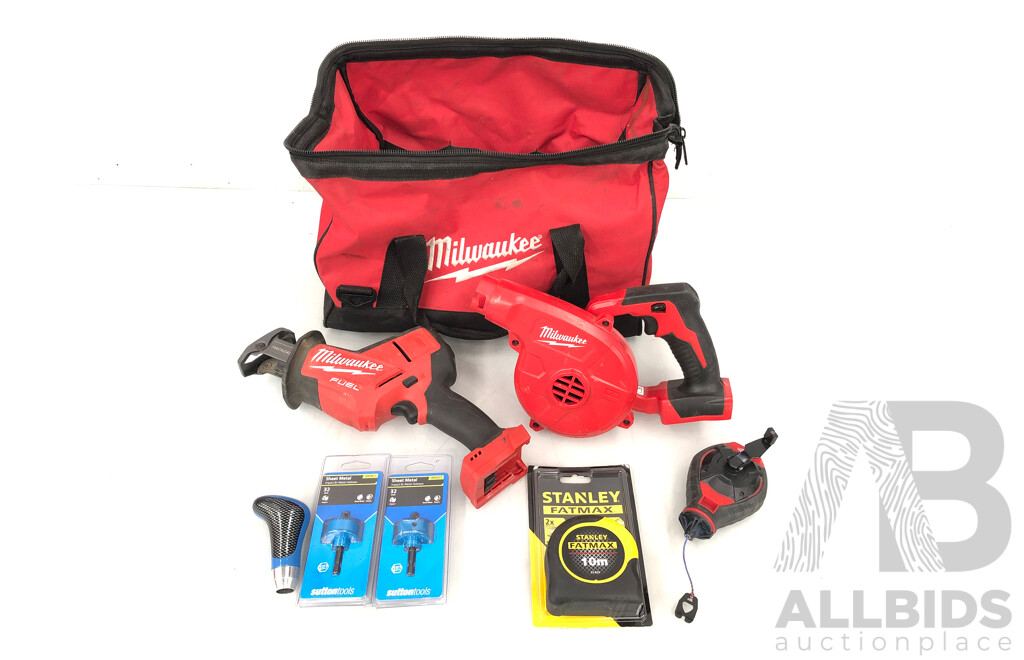 Milwaukee Tool Bag with Milwaukee Cordless Power Tools and  Hardware