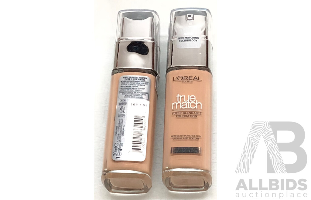 Loreal True Match Liquid Foundation 30ml - Lot of Two - New