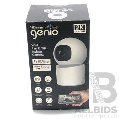 Mirabella Genio Wi-Fi Pan and Tilt Indoor Camera - New