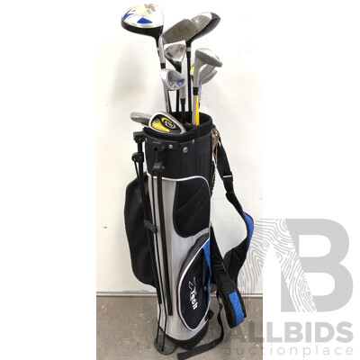 Set of 10 Junior Right Handed Golf Clubs and Shoulder Carry Bag