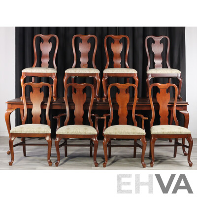 Drexel Nine Piece Dining Suite in Extension Table, Six Chairs and Two Carvers