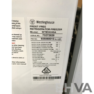 Westinghouse 537L Top Mount Frost-Free Refrigerator