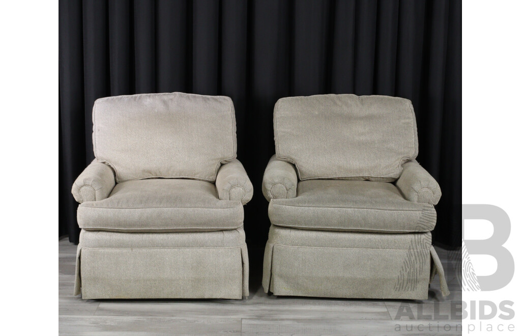 Pair of Drexel Heritage Fabric Armchairs