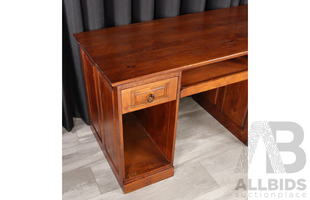 Twin Pedestal Timber Desk by Timberland Furniture