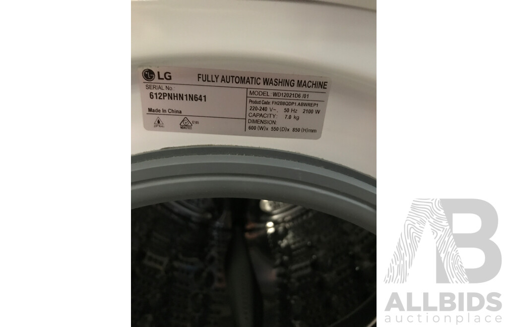 LG 7kg Direct Drive Front Loader Washing Machine