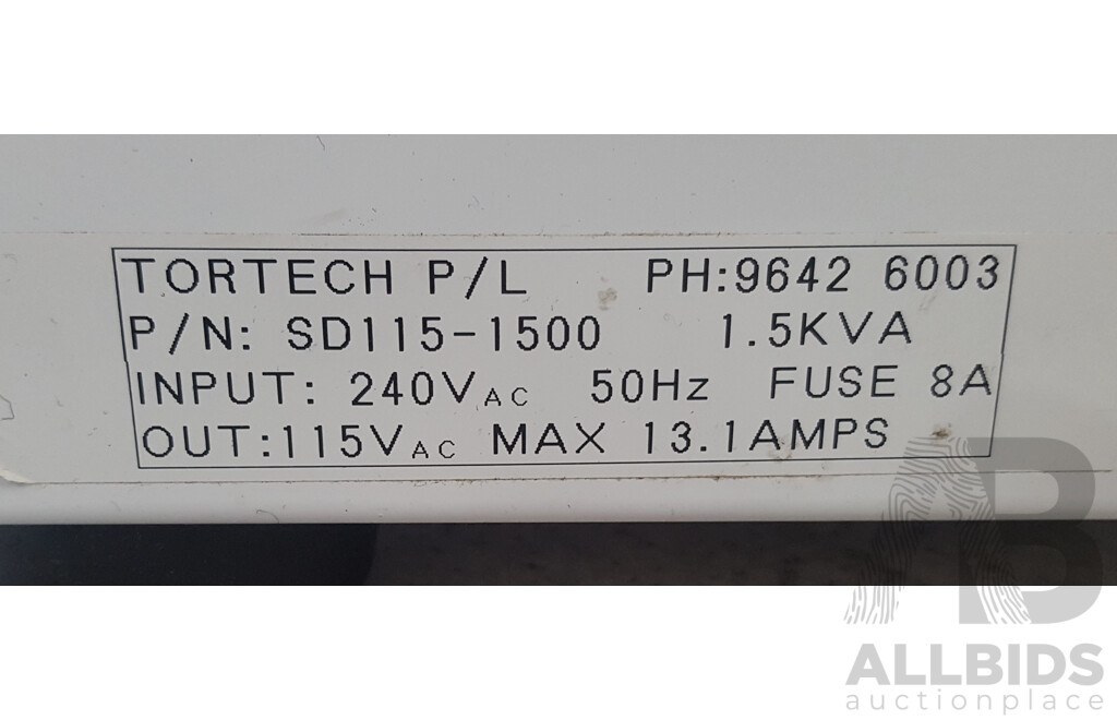 Tortech (SD115-1500) 240V to 115V Step-Down Transformer