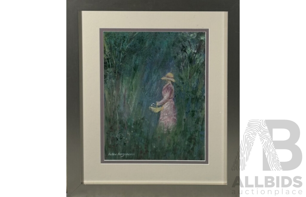 Helen Hargreaves, (20th Century, Australian), an Evening Stroll, Lovely Original Oil on Canvas, 60 x 51 cm (frame)