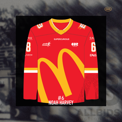 2025 Canberra Brave McDonald's Charity Jersey - #6 Noah Harvey