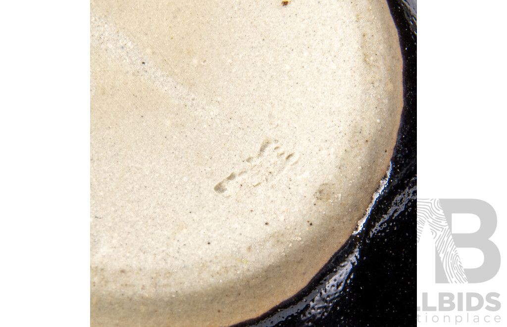 Four Pieces Studio Pottery by or in the Style of Shigeo Shiga, by Vendor Repute, Along with Shiga the Potter 1982 Hardcover with Dust Jacket