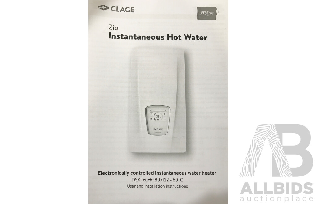 Zip Instantaneous Hot Water System - Brand New