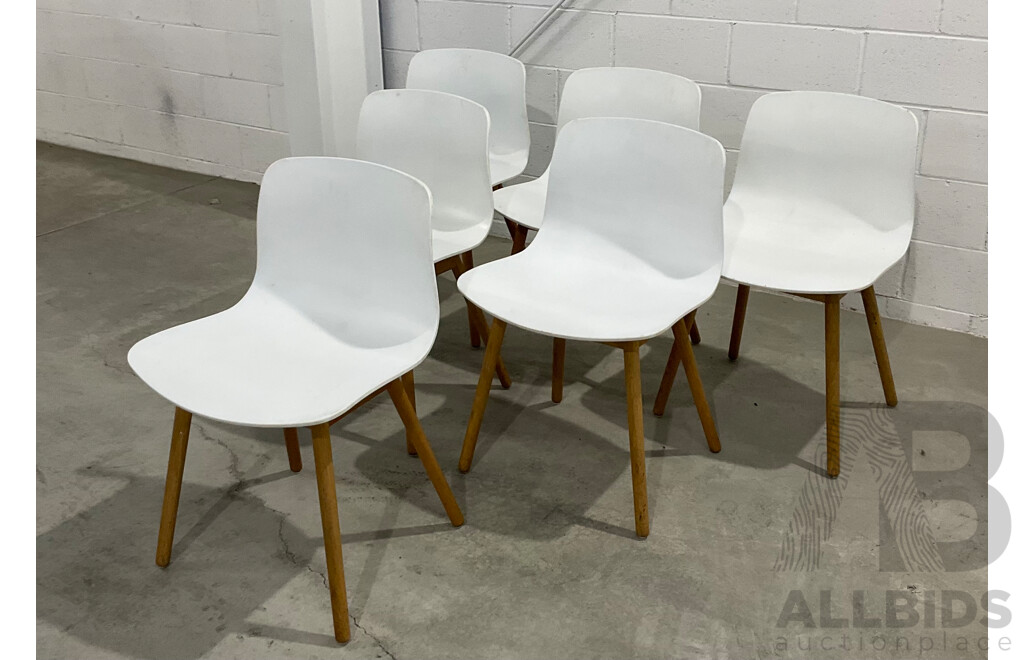 HAY About a Chair AAC12, White 2.0 - Lacquered Oak - Set of 6