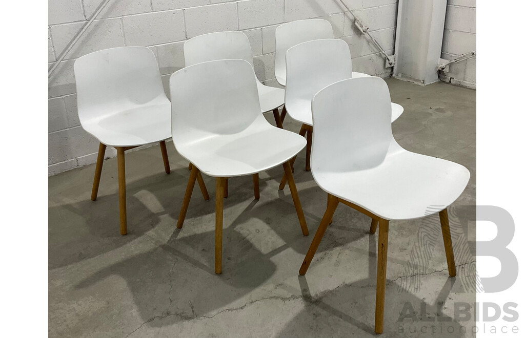 HAY About a Chair AAC12, White 2.0 - Lacquered Oak - Set of 6