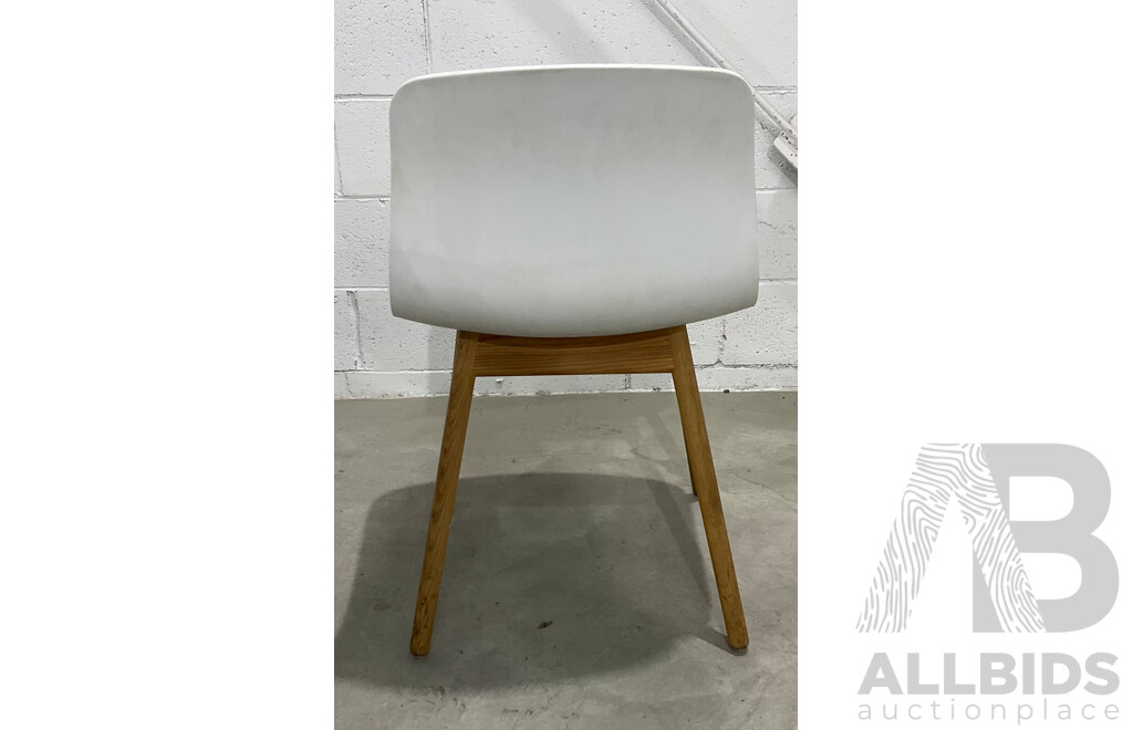 HAY About a Chair AAC12, White 2.0 - Lacquered Oak - Set of 6