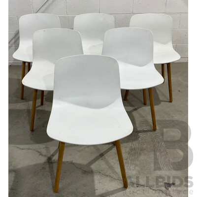 HAY About a Chair AAC12, White 2.0 - Lacquered Oak - Set of 6