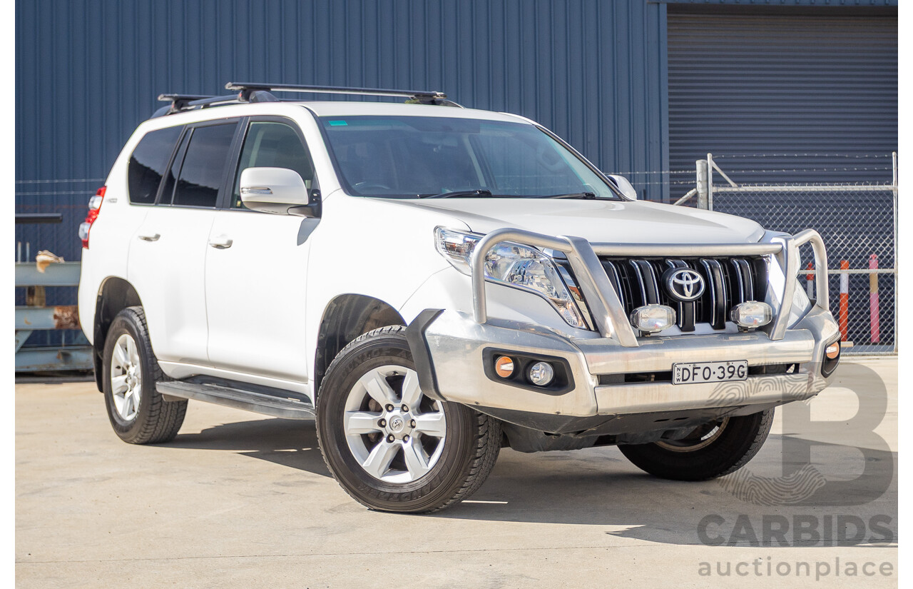 03/2016 Toyota Landcruiser PRADO GXL (4x4) GDJ150R MY16 4D Wagon White Turbo Diesel 2.8L - 7 Seats