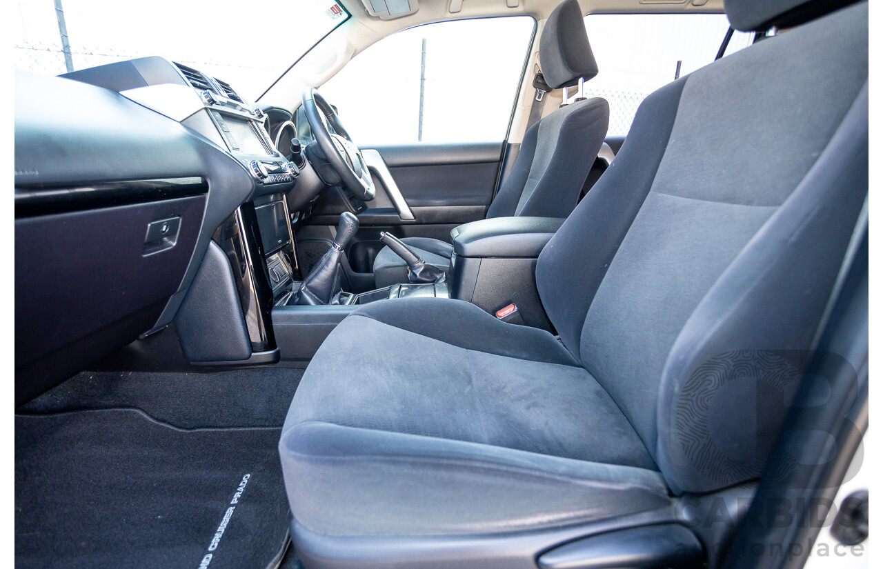 03/2016 Toyota Landcruiser PRADO GXL (4x4) GDJ150R MY16 4D Wagon White Turbo Diesel 2.8L - 7 Seats