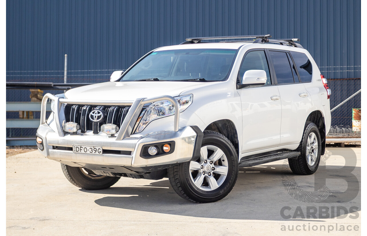 03/2016 Toyota Landcruiser PRADO GXL (4x4) GDJ150R MY16 4D Wagon White Turbo Diesel 2.8L - 7 Seats