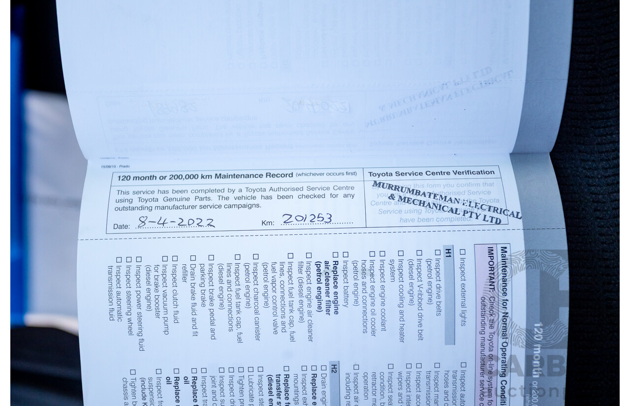 03/2016 Toyota Landcruiser PRADO GXL (4x4) GDJ150R MY16 4D Wagon White Turbo Diesel 2.8L - 7 Seats