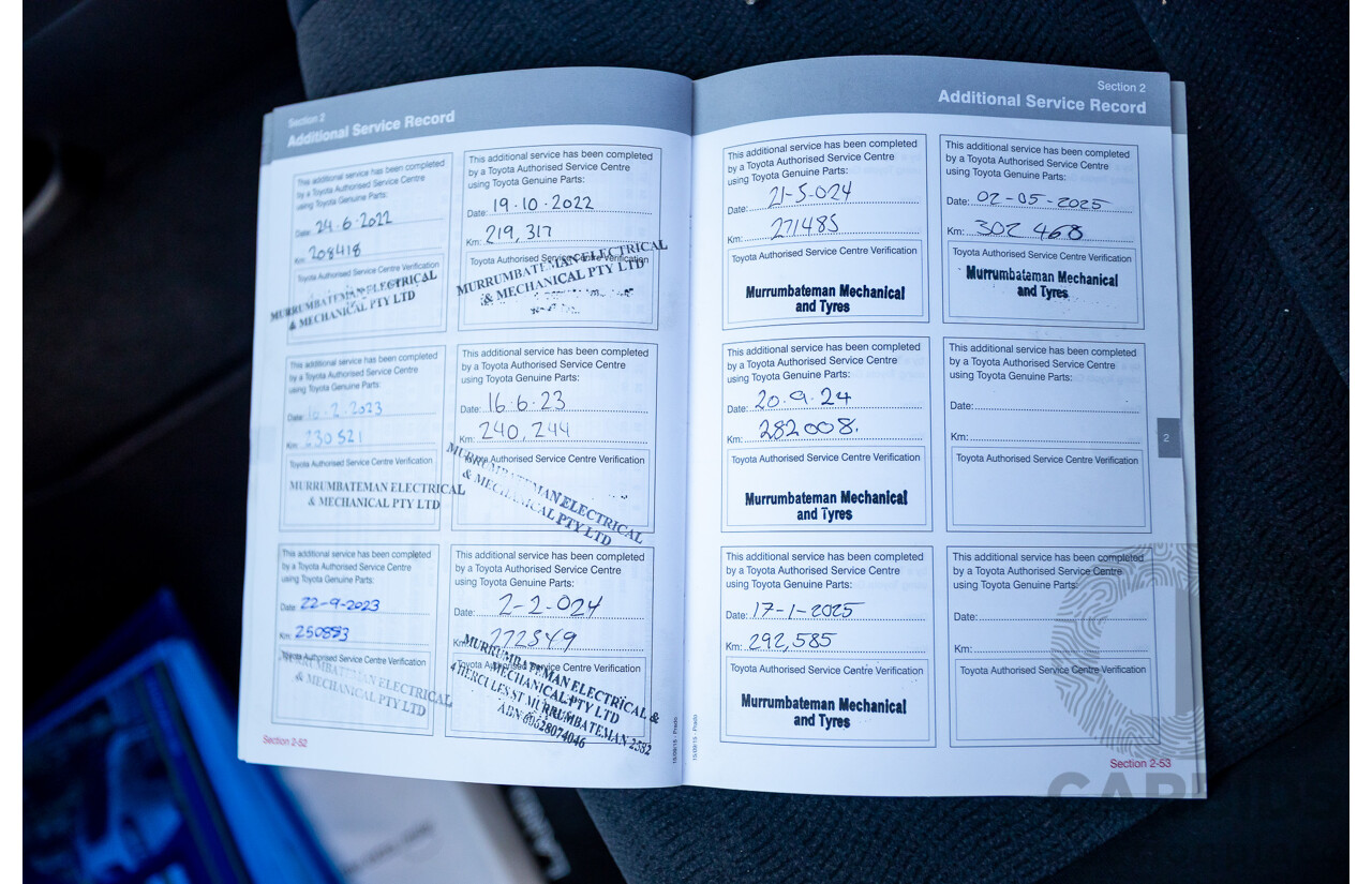 03/2016 Toyota Landcruiser PRADO GXL (4x4) GDJ150R MY16 4D Wagon White Turbo Diesel 2.8L - 7 Seats