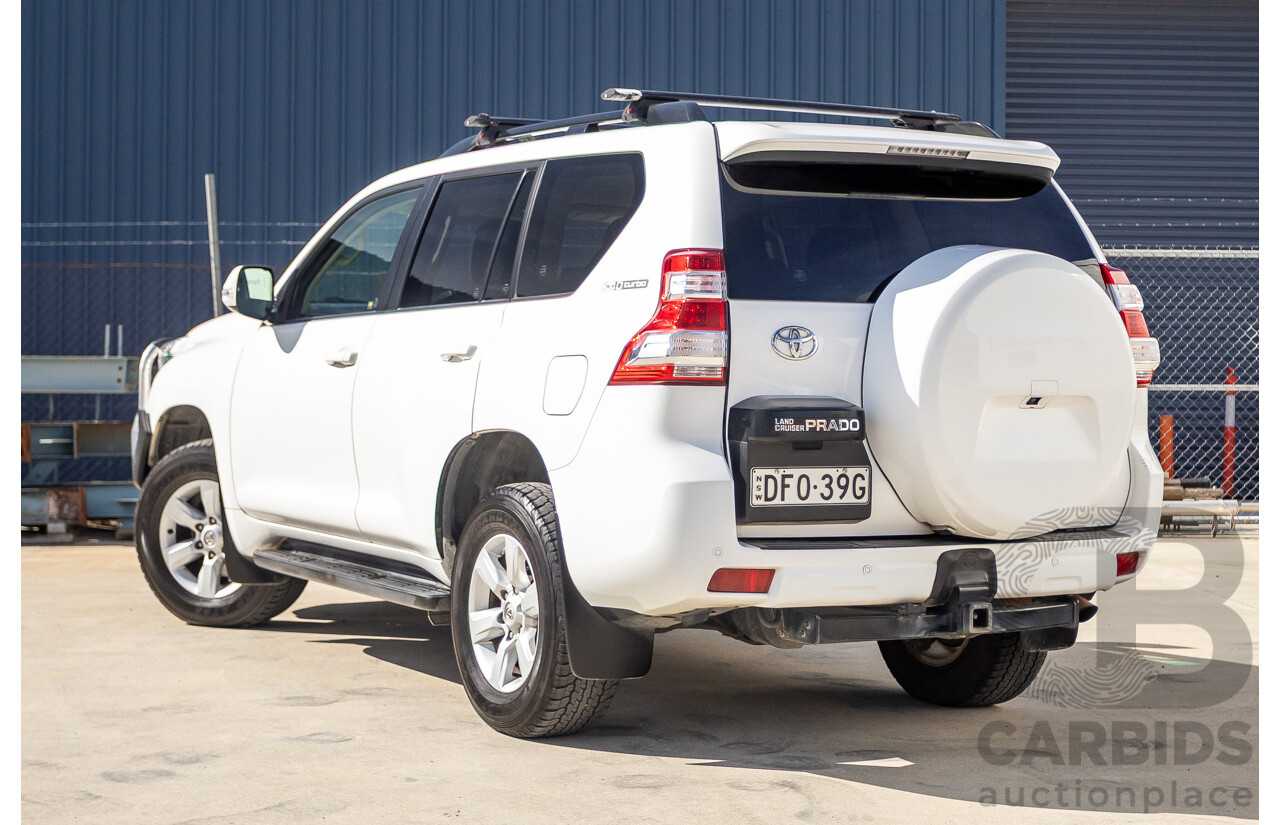 03/2016 Toyota Landcruiser PRADO GXL (4x4) GDJ150R MY16 4D Wagon White Turbo Diesel 2.8L - 7 Seats