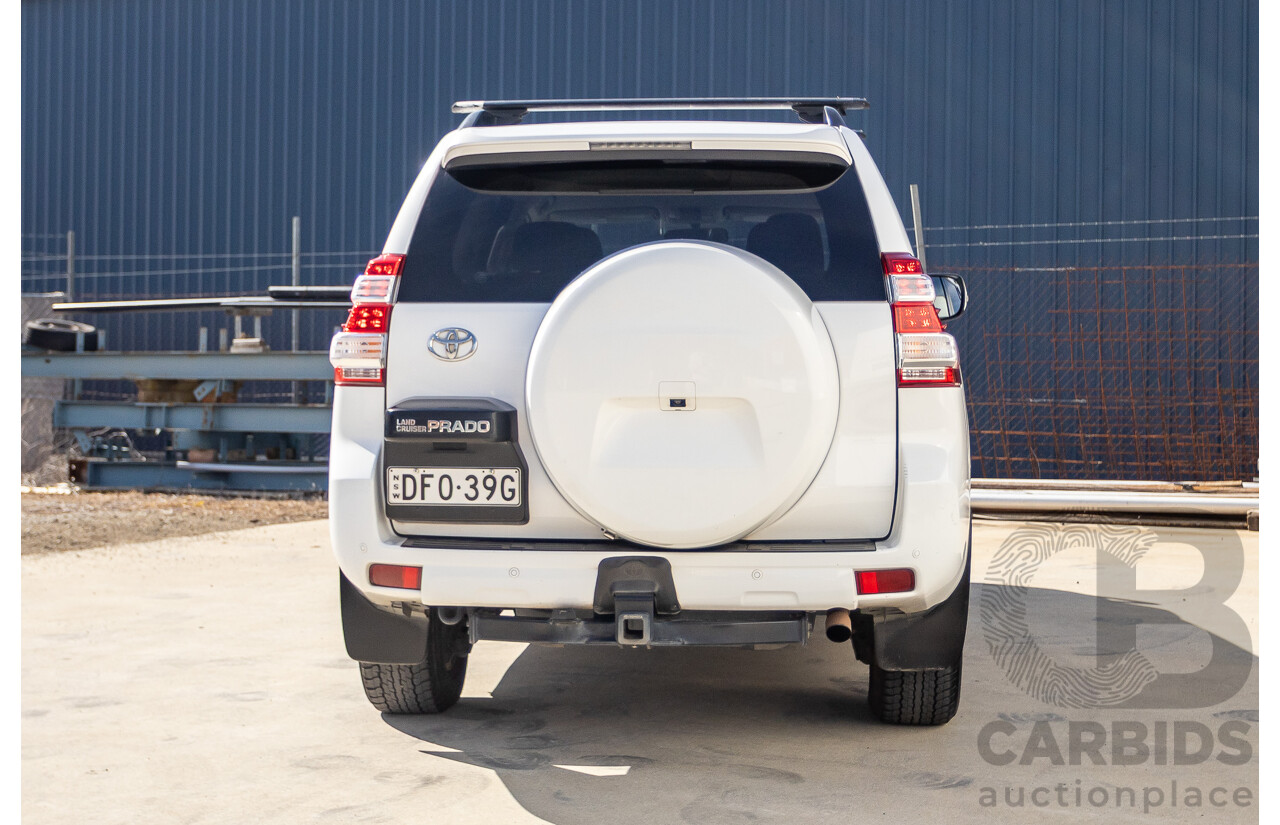 03/2016 Toyota Landcruiser PRADO GXL (4x4) GDJ150R MY16 4D Wagon White Turbo Diesel 2.8L - 7 Seats